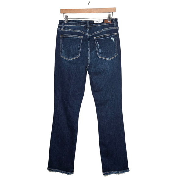 Judy Blue Lisse Mid Rise Ripped Straight Fit Jeans Size 11/30 - Picture 3 of 10